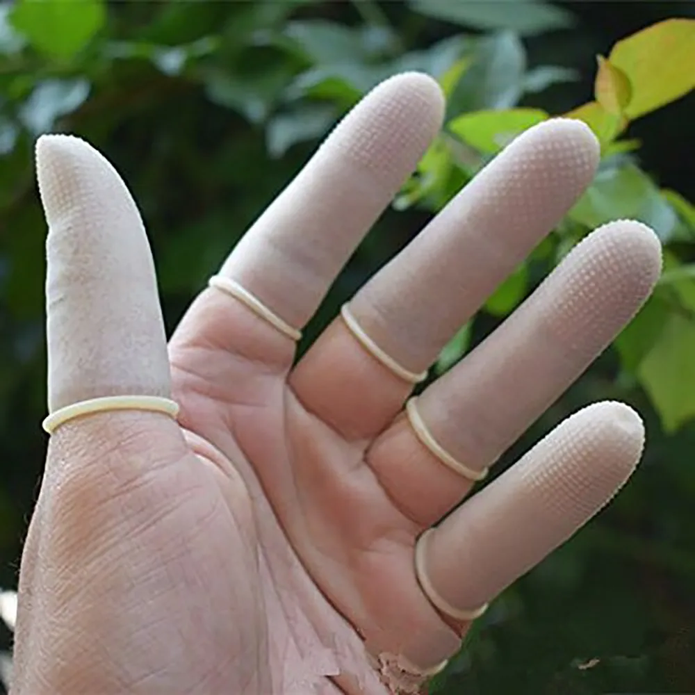 100 шт. напальчники латекса Портативный Многофункциональный одноразовые пальца