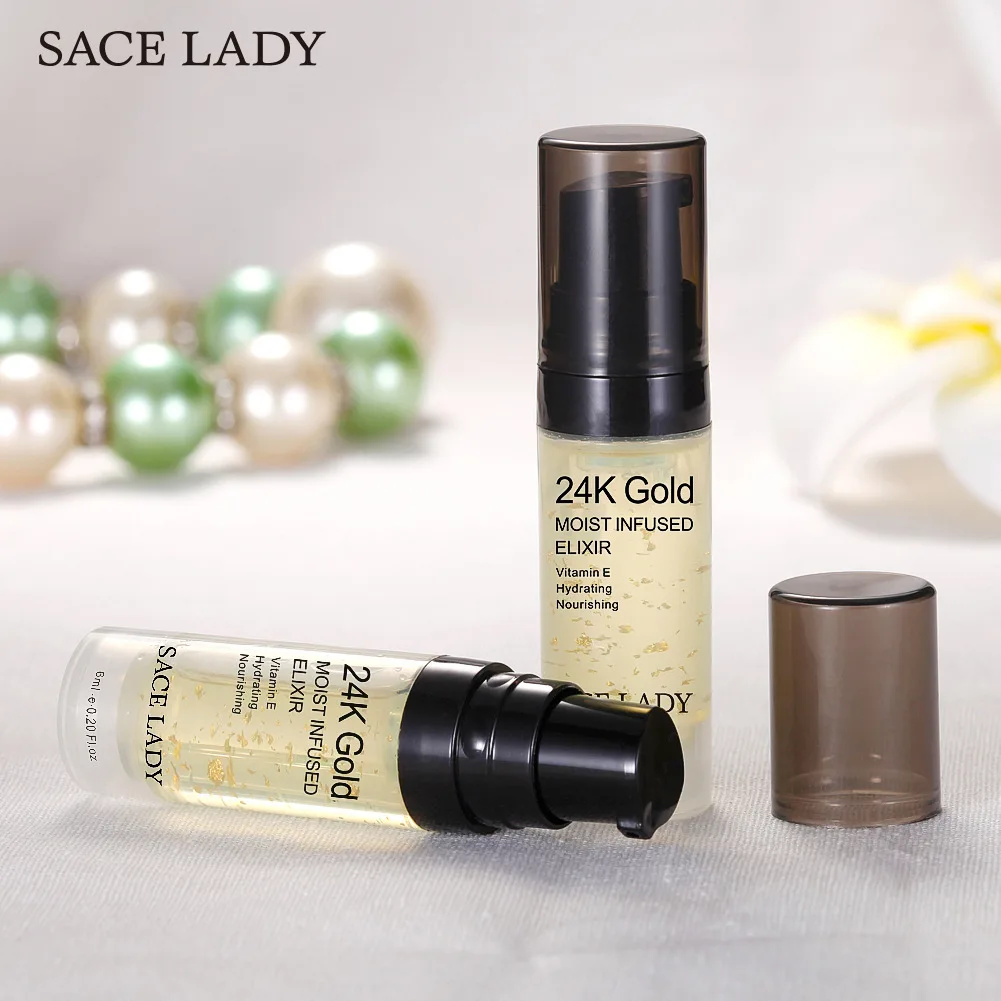SACE леди 24kgold эликсир масло для лица основа под макияж профессиональный увлажняющий База под макияж основа под макияж поры WholesaleTSLM