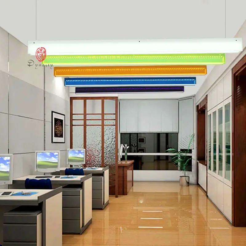 Светодиодные Алюминиевые Современные Офисные подвесные светильники красочная