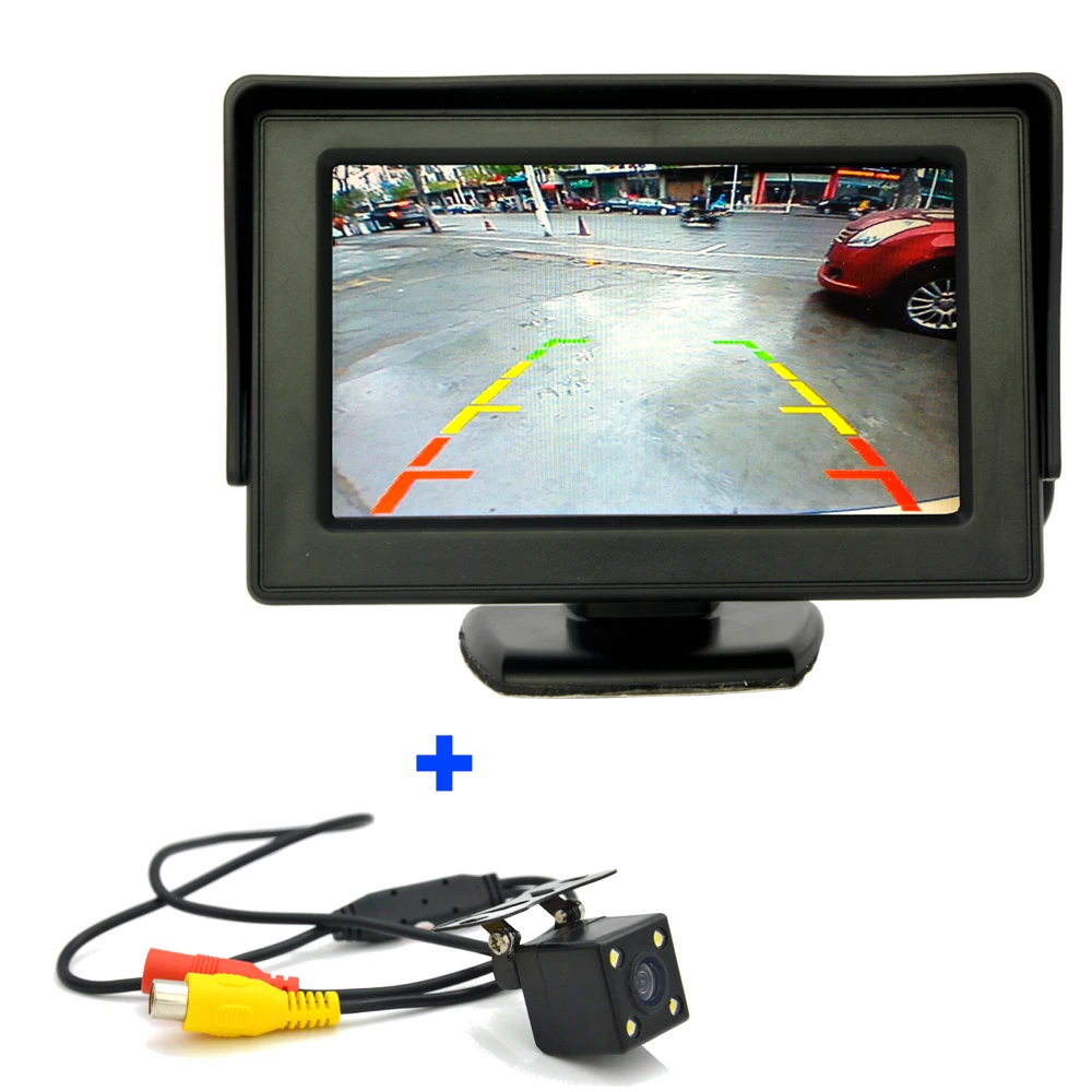 

4.3 inch Car Rearview Mirror Monitor Rear View Camera CCD Video Auto Parking Assistance LED Night Vision Reversing Car-styling