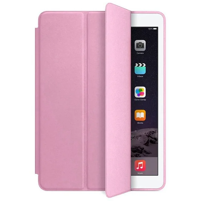 pink Ультратонкий умный чехол для iPad Pro 12,9 дюйма / из искусственной кожи, складной чехол-книжка s с функцией автоматического пробуждения/сна+ пленка+ ручка - Цвет: pink