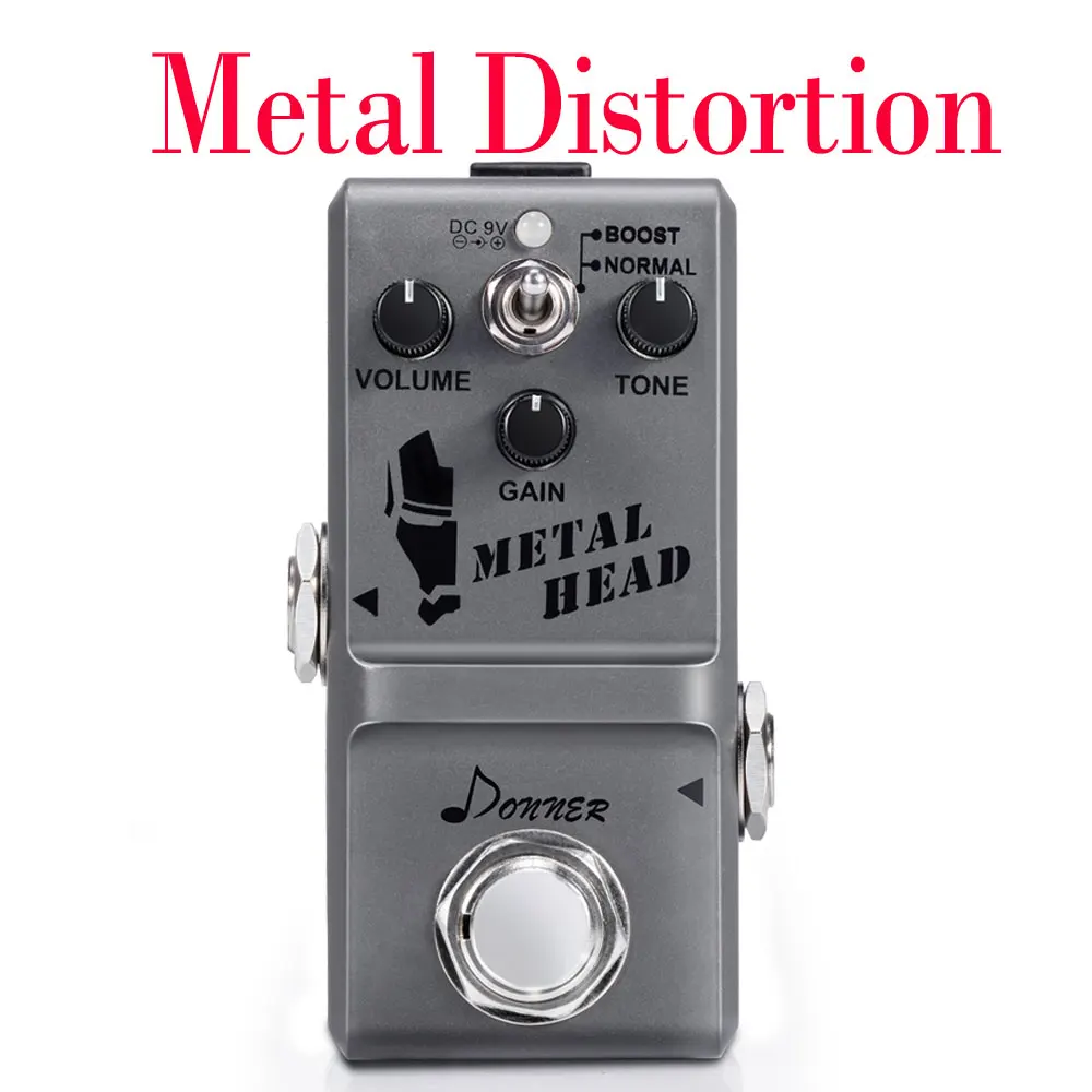 Metal Distortion Donner 1 шт. задержка хора овердрайв дискорция тремоло бустер педаль гитары педаль эффектов Часть Аксессуары True Bypass - Цвет: Metal Distortion
