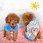 Милая Одежда для собак с буквенным принтом в виде сердца, хлопковый весенний жилет для питомцев, щенков, кошек, чихуахуаЙоркширский маленький свитер для собаки, одежда