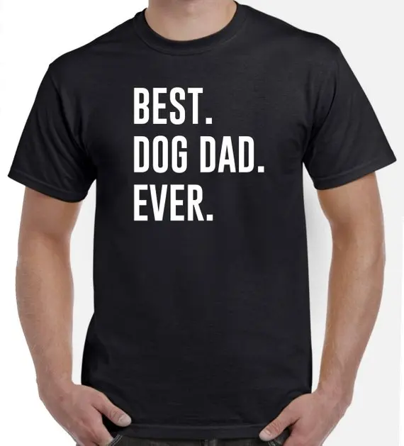 Футболка с надписью best dog dad ever футболка Dy's Gift для папы и собаки Мужская День