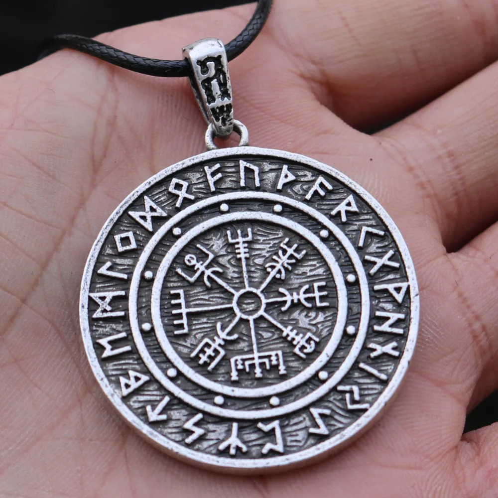 DASHI винтажный Valknut языческий амулет Vegvisir Viking восковой шнур скандинавский