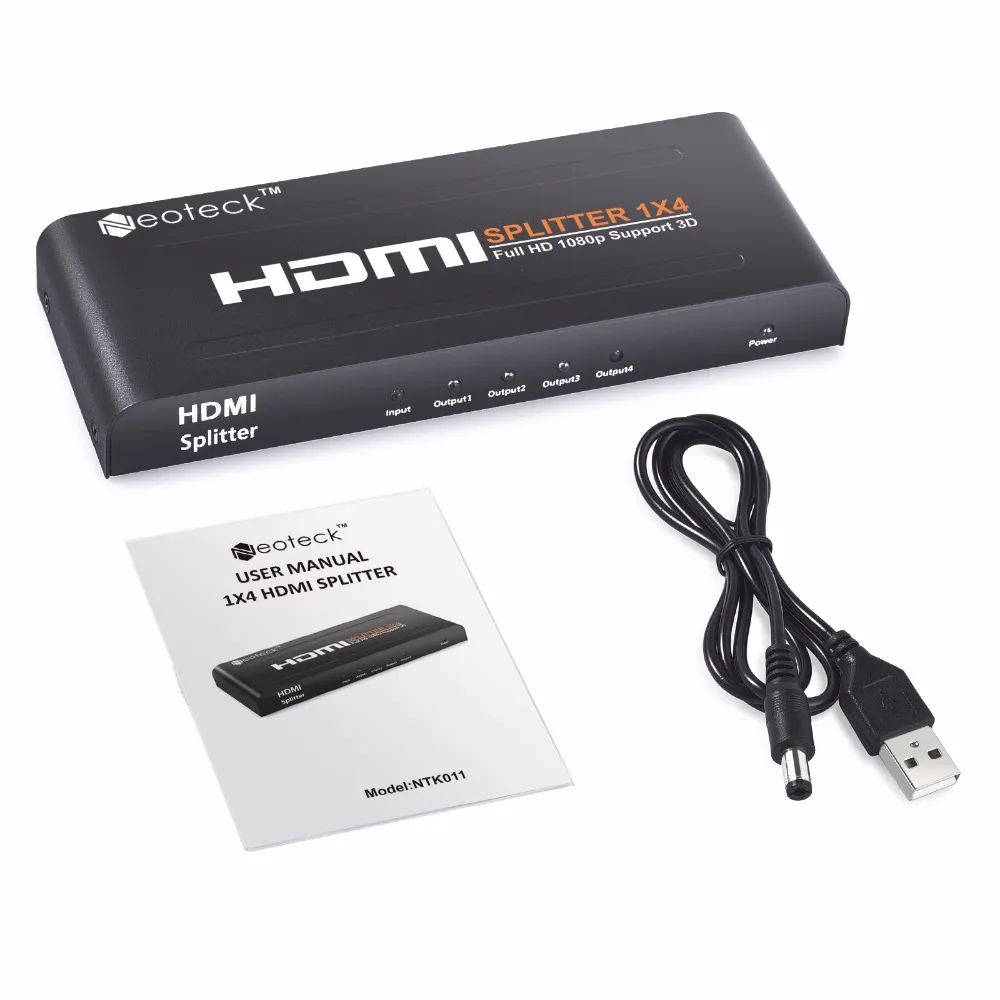 ESYNiC 1080P 4 канальный HDMI сплиттер с USB мощностью 1*4 усилитель видеосигнала