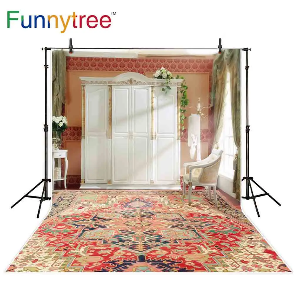

Funnytree backdrops background for photo indoor bright damask wood door photocall photography studio prop photophone shoots
