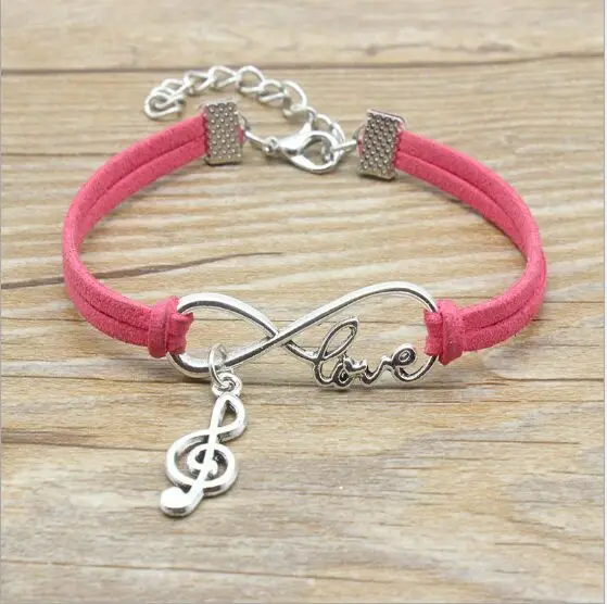 1pcs infinity handmade Women Stylish Music Charms Pendant Bracelet Friendship Gift 7932-7937 | Украшения и аксессуары
