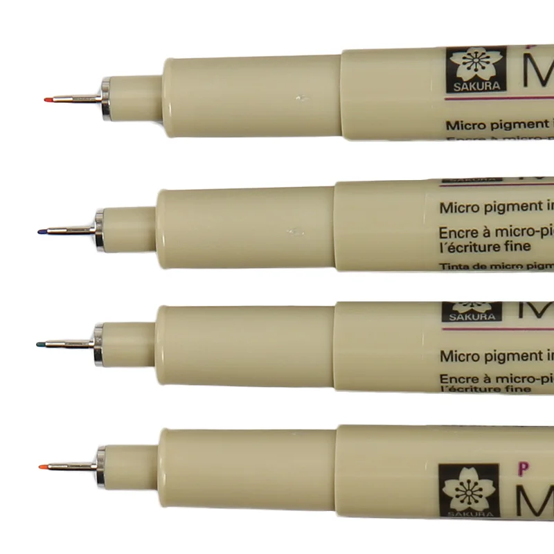 Sakura Pigma Micron Fine Line Pen Set Multi-Color Needle Drawing Brush Pen XSDK 005/01/2/3/4/5/8/1.0/PN Sketching Art Supplies