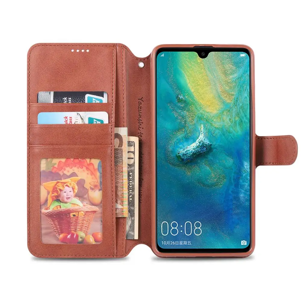 Роскошный кожаный чехол книжка для Huawei Mate20X чехлы Mate 20X с отделением карт