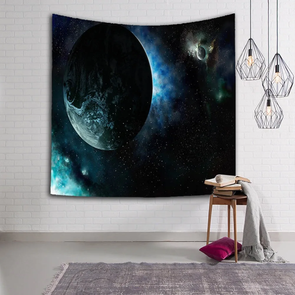 Splendid Aurora Sky Stars Mandala Tapestry Beach Towel Table Cloth Hippie Blanket Big Bang Nebula Scenery Decoration Yoga Mat | Дом и сад