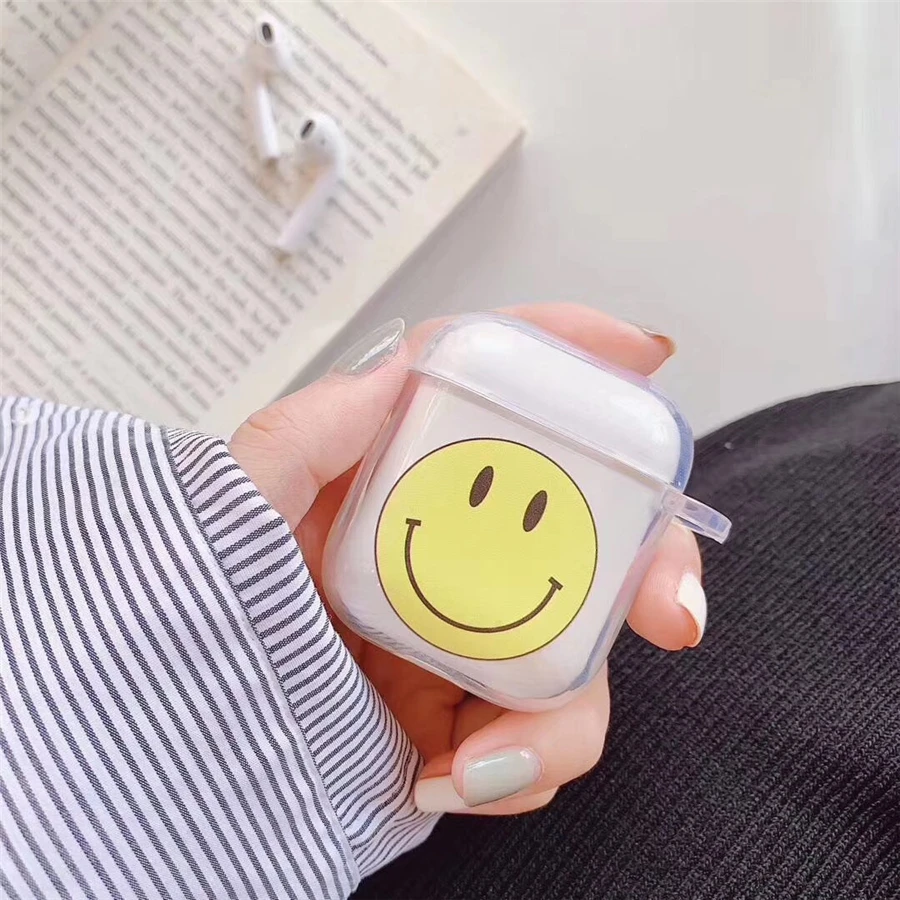 Чехол Airpods, милый чехол для airpods, мультяшный защитный жесткий чехол, прозрачный беспроводной чехол для наушников для iphone, чехол для наушников