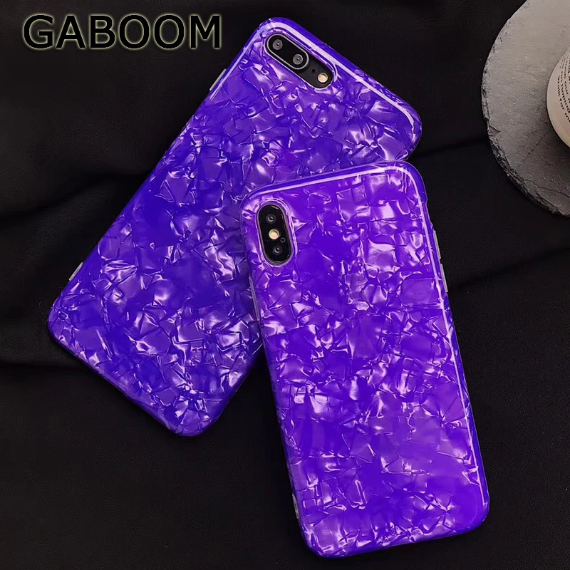 GABOOM фиолетовый лазерный узор блестящие телефона Чехлы для iPhone 6 Чехол 7 8 6s плюс х