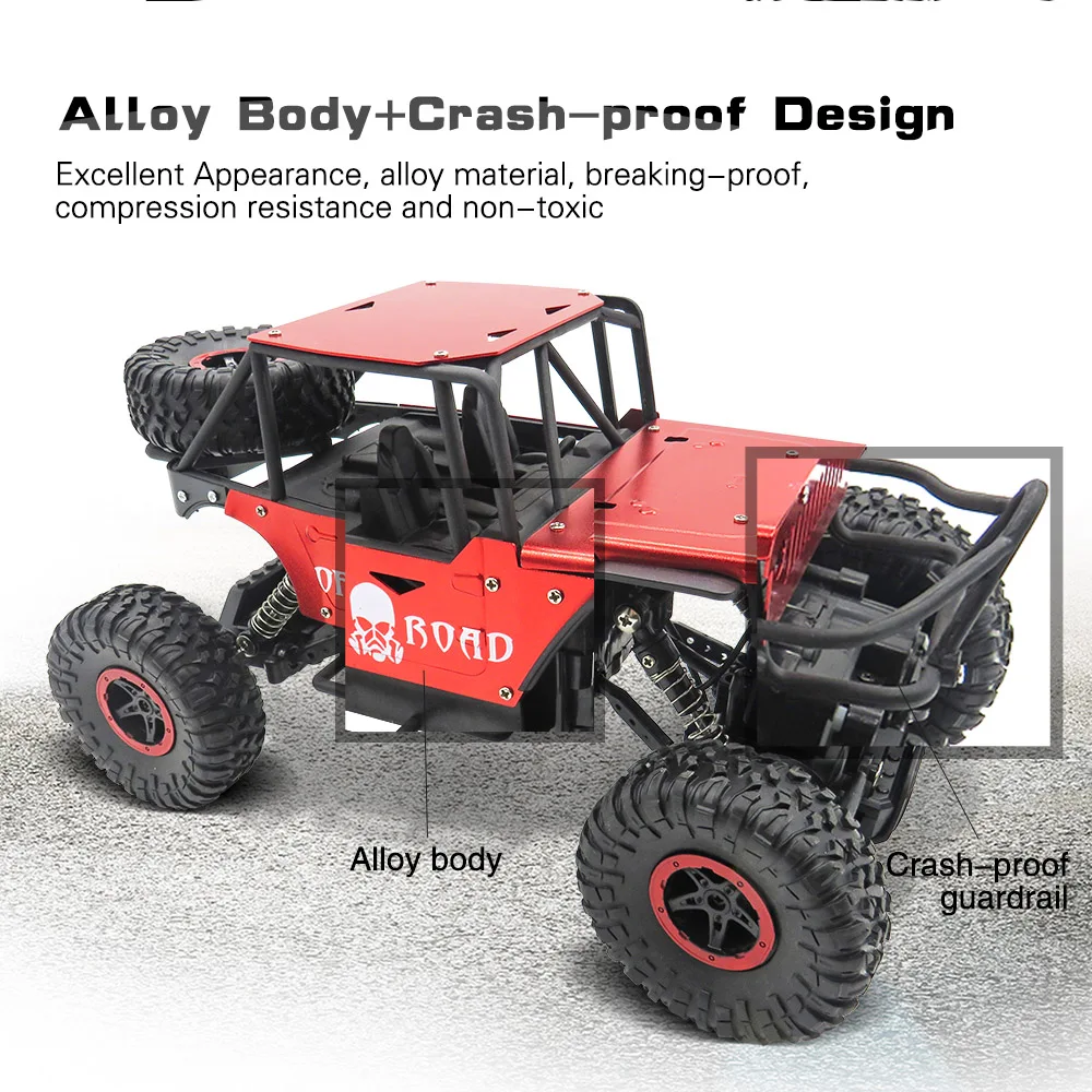 Модель радиоуправляемого автомобиля Flytec 1/18 4WD 2 4G металлический корпус из сплава