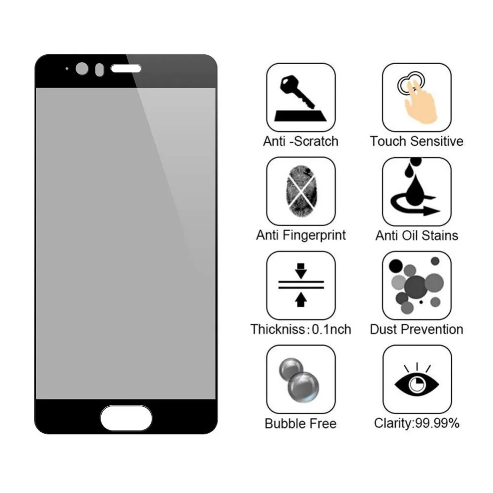 Фильтр конфиденциальности закаленное стекло полное покрытие пленка