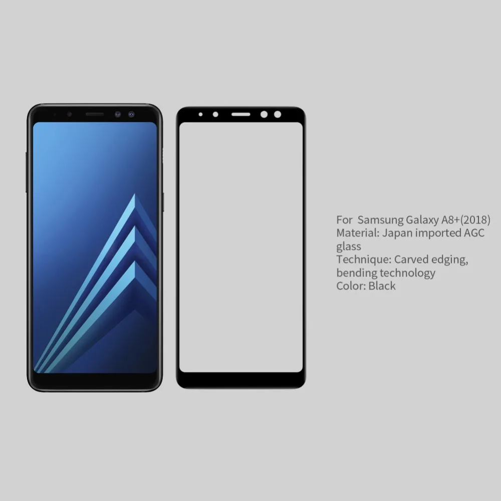 Закаленное Стекло для samsung Galaxy A8 2018 plus 9 H Защитная пленка ясно 3D краю кривой полный