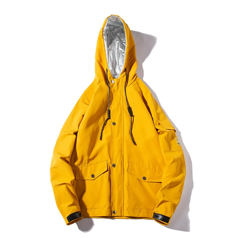 Куртка мужская с капюшоном в стиле пэчворк цветной блочный пуловер модный