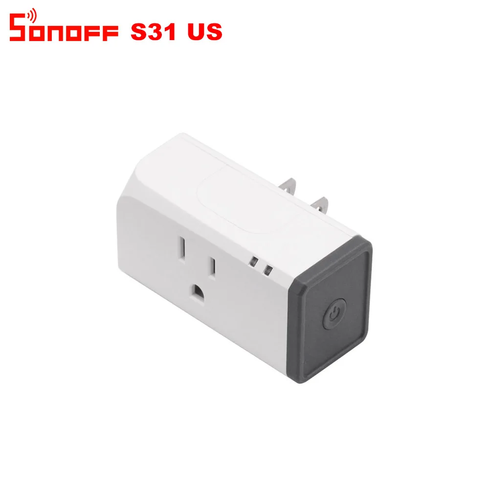 Itead Sonoff S31 US 16A умная розетка Wi-Fi монитор использование энергии Удаленная розетка Wi-Fi переключатель работает с Alexa Google домашний помощник