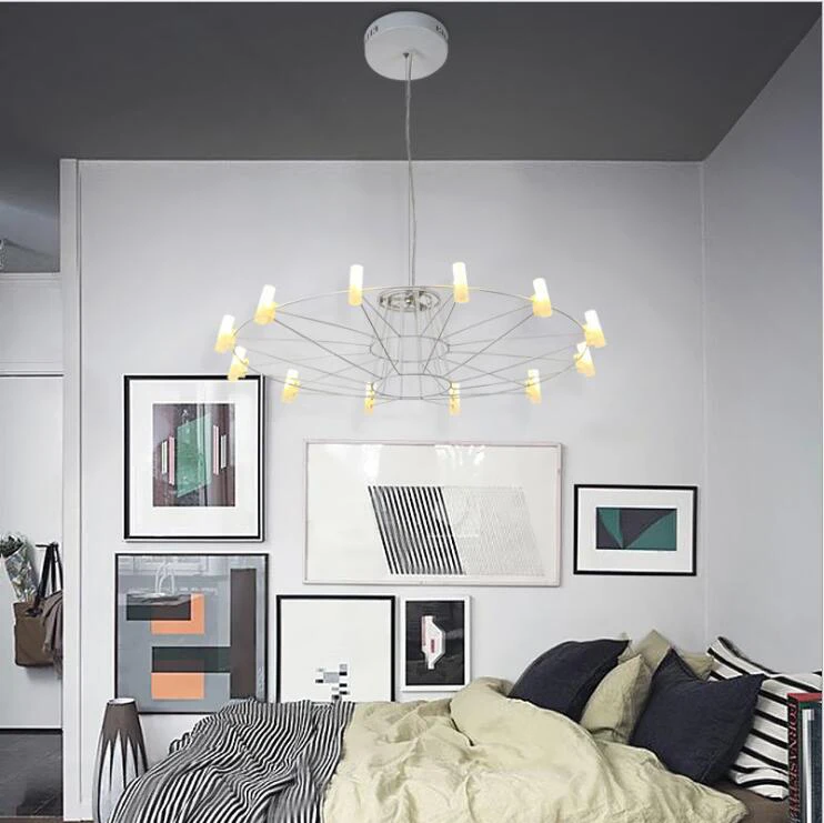 

Nordic Modern Pendant Lamp Black/White Six Bird Lighting Suspension Luminaire E27 110V 220V for decor Hanging Light Fixtures