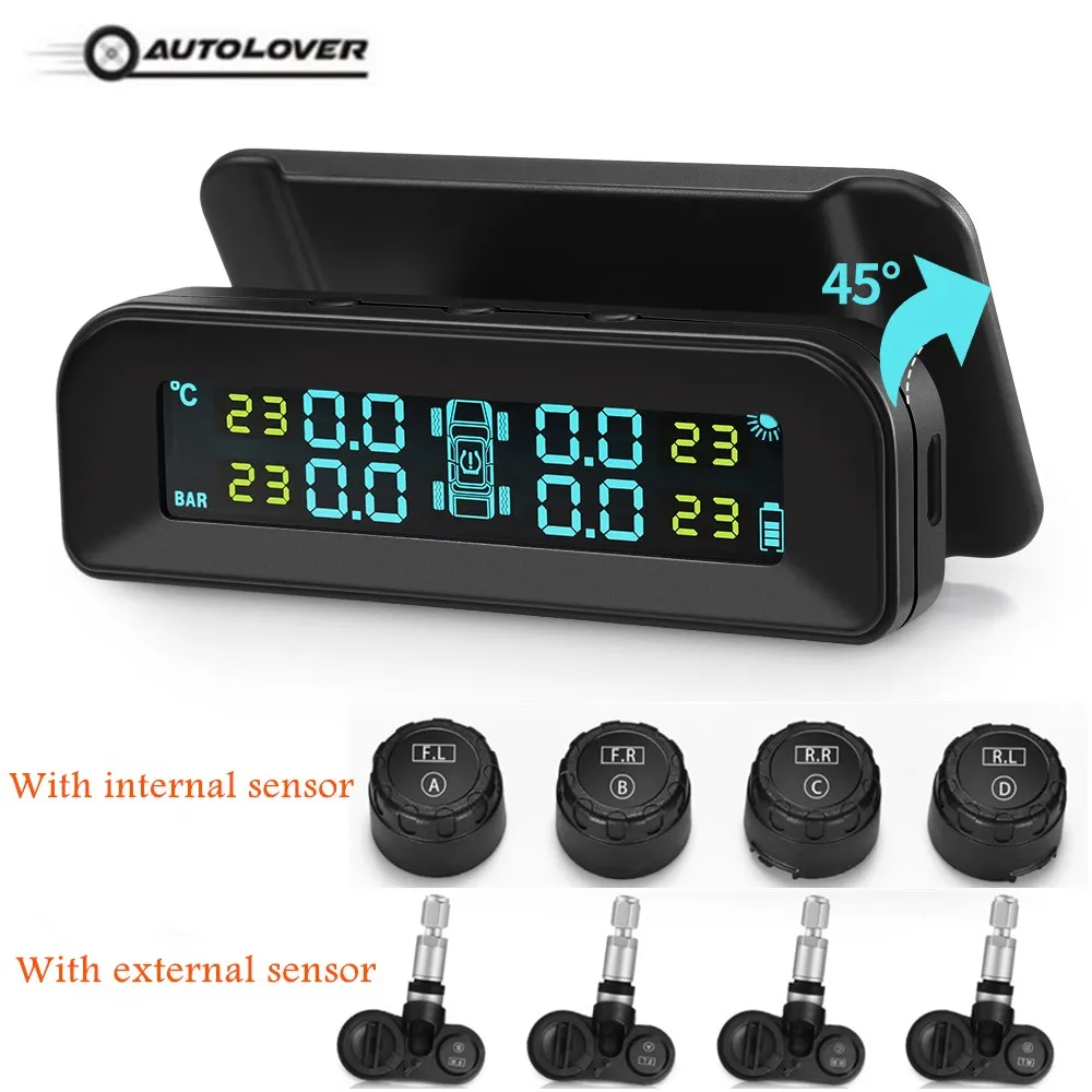 AutoLover C260 Солнечная TPMS универсальная система контроля давления в шинах прибор для