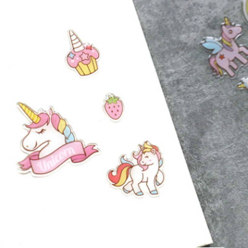 DIY Crafts Scrapbooking Unicorn Crystal Stickers Diary Decor Sticker Cartoon Animals Self Adhesive Phone Album | Дом и сад