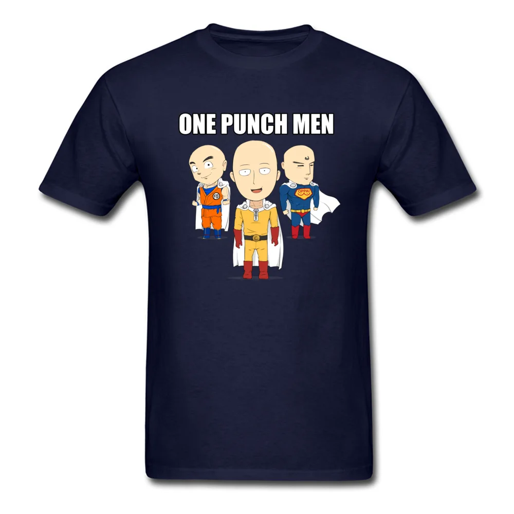 Мужские футболки с принтом One Punch круглым воротником изображением аниме Ok Harajuku