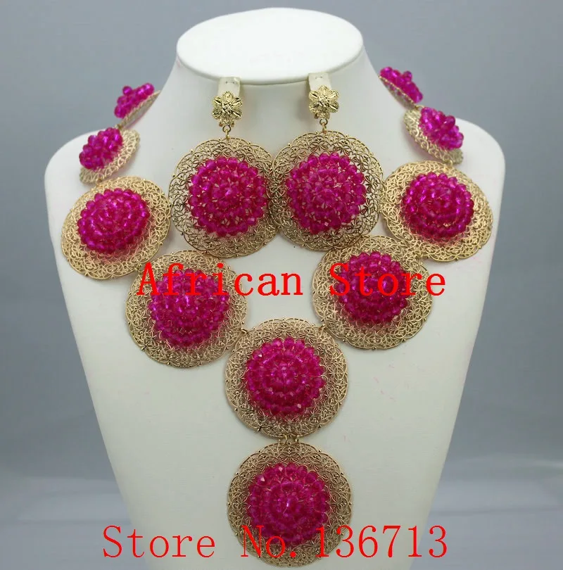 Ювелирные наборы из африканских бусин нигерийские Свадебные комплекты