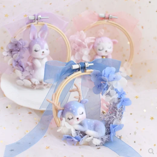 Шерстяной войлок Кнопка сна кнопка овечьей шерсти оленя .. Набор для вязания