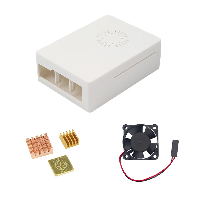Белый Для Raspberry Pi 3 чехол ABS чехол Корпус с охлаждающим вентилятором кулер Hest раковина радиатор для Raspberry Pi 3 Model B 3B Plus 2B - Цвет: Белый