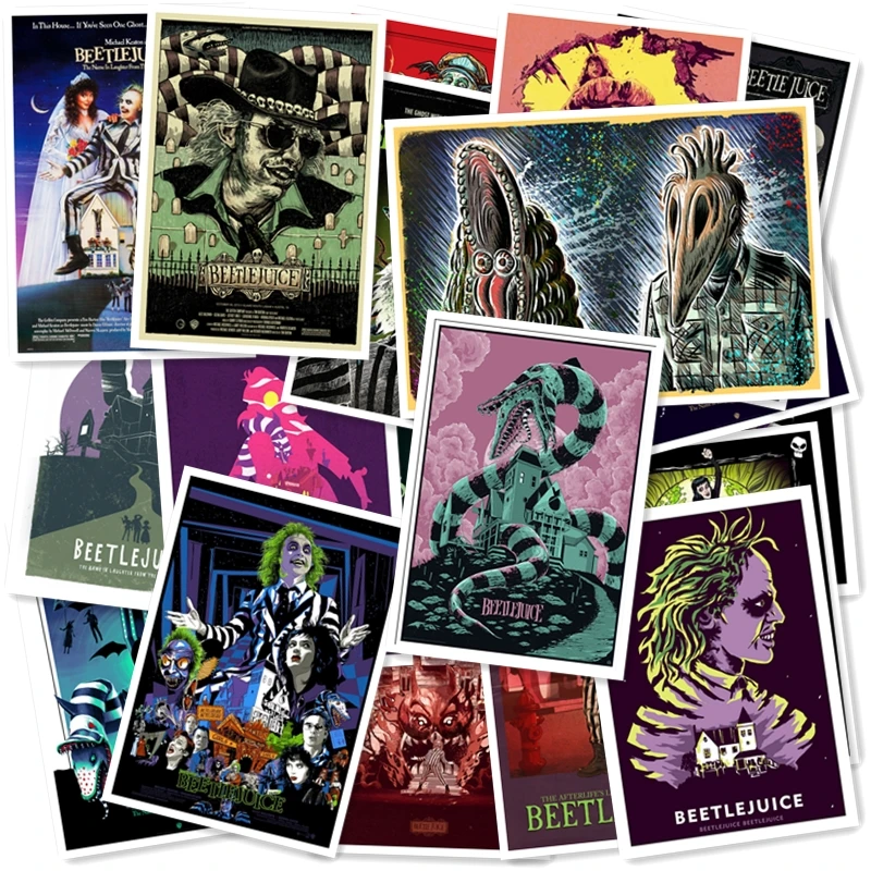 Beetlejuice 20/шт. ПВХ серии стикер домашний декор холодильник стиль стены путешествия