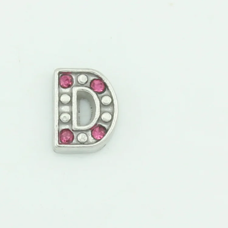 26 шт./партия розы в ассортименте Стразы начальные буквы Плавающие амулеты Алфавит A-Z шармы подходят плавающие медальон памяти - Окраска металла: D