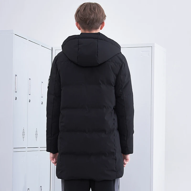Pioneer Camp thick winter down jacket men brand clothing long warm duck coat male top quality black AYR801474 | Мужская одежда
