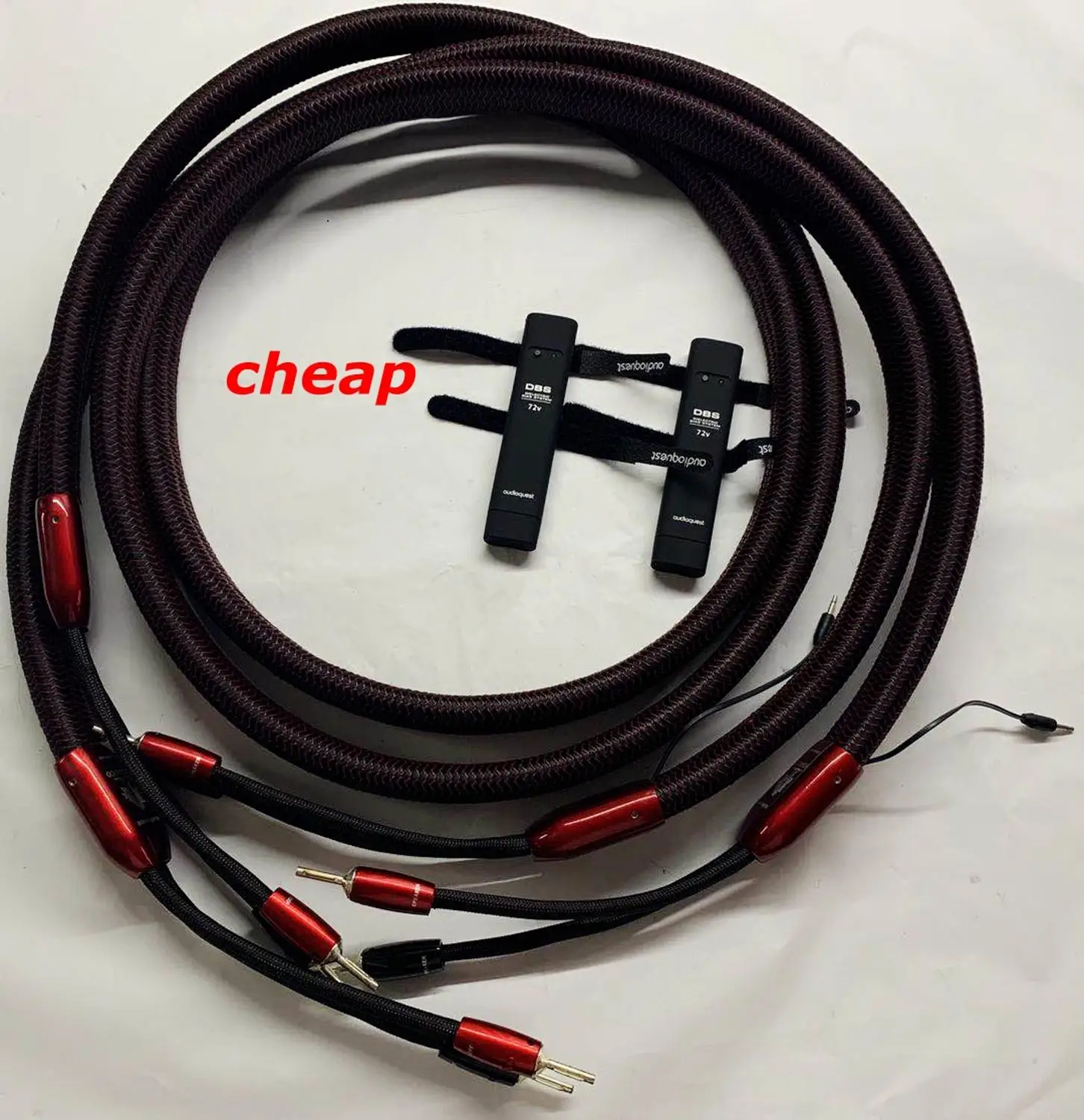 Redwood Speaker Cable Pair 2.5M Silver Spade Plugs 72V DBS audioquest cable | Электроника