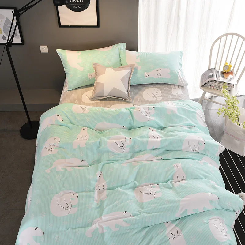 100% хлопок постельного белье с реактивным принтом комплект пододеяльник для