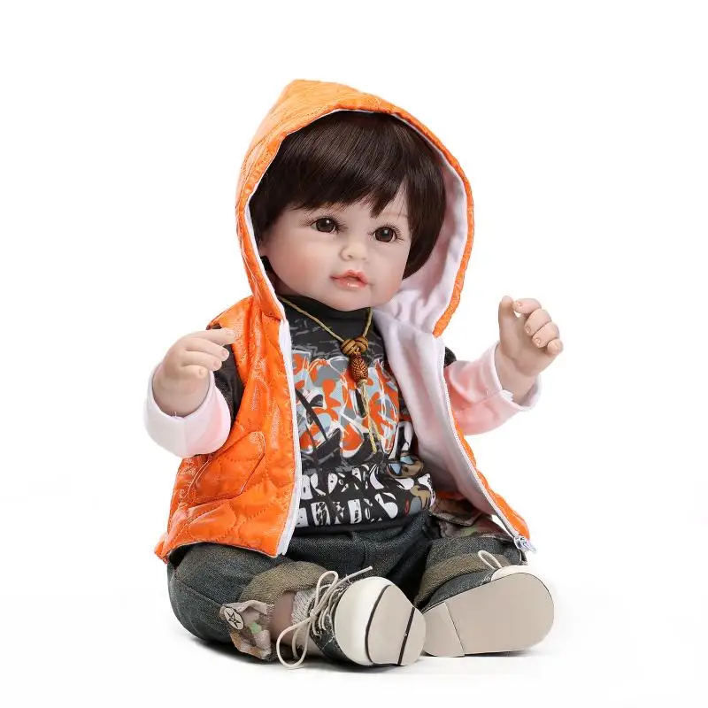 DollMai 20 &quotbebes кукла новорождённого Возрожденный силикон винил Возрожденные