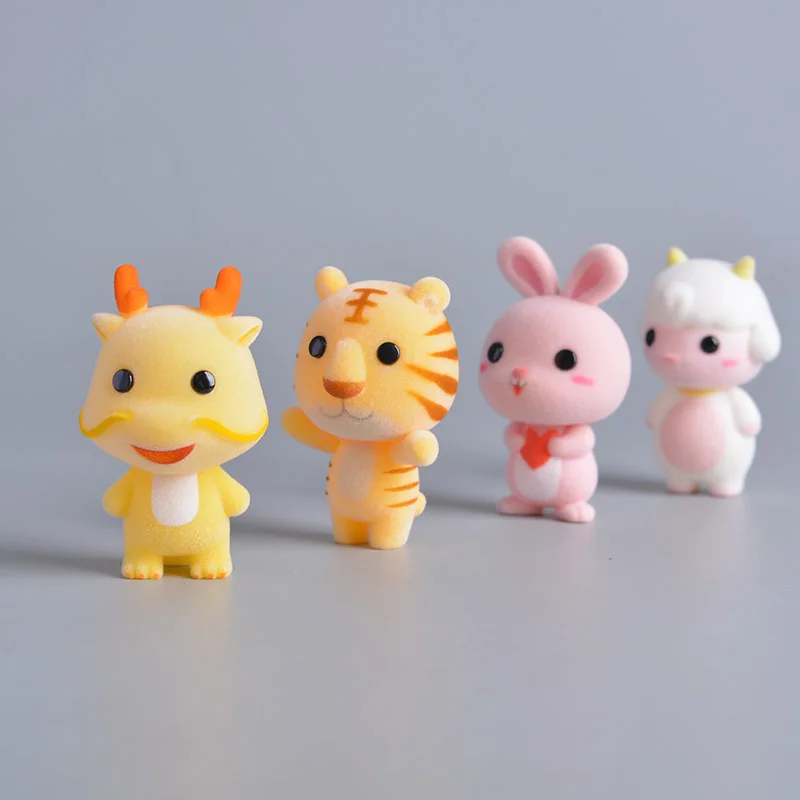 Koteta Kawaii ПВХ Флокированная кукла пушистая собака свинка обезьяна мини игрушки для