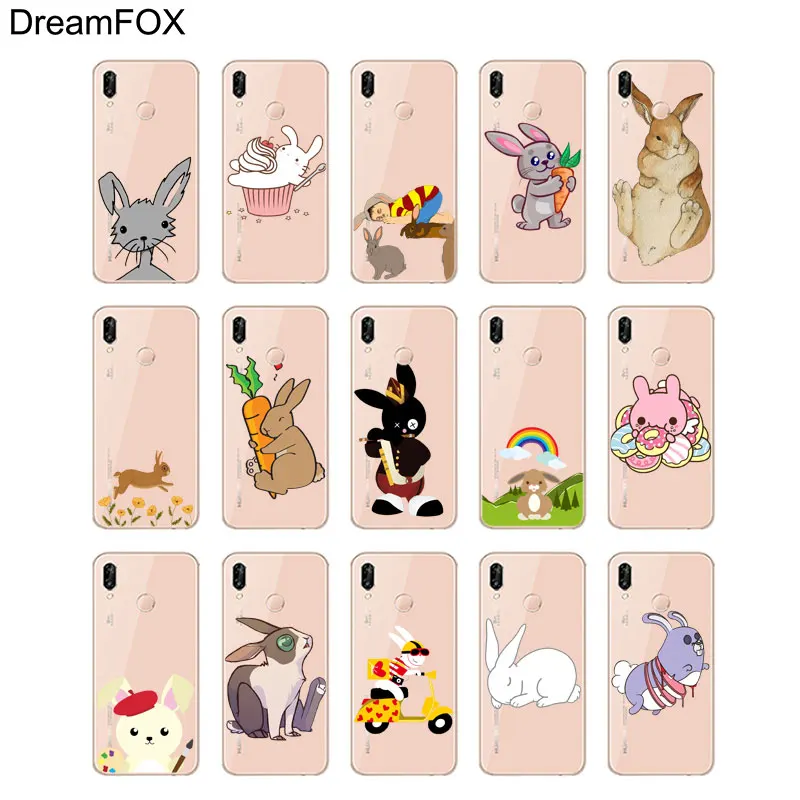 DREAMFOX K342 Rabbit Soft TPU Silicone Case Cover For Huawei Honor 6A 6C 7X 9 10 P20 Lite Pro P Smart |