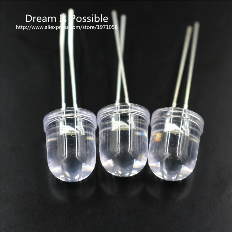 50 X LED 10mm Blue Ultra Bright Lamp Light Bulb 10MM Round top Emitting Diodes Electronic Components Energy Saving | Электронные