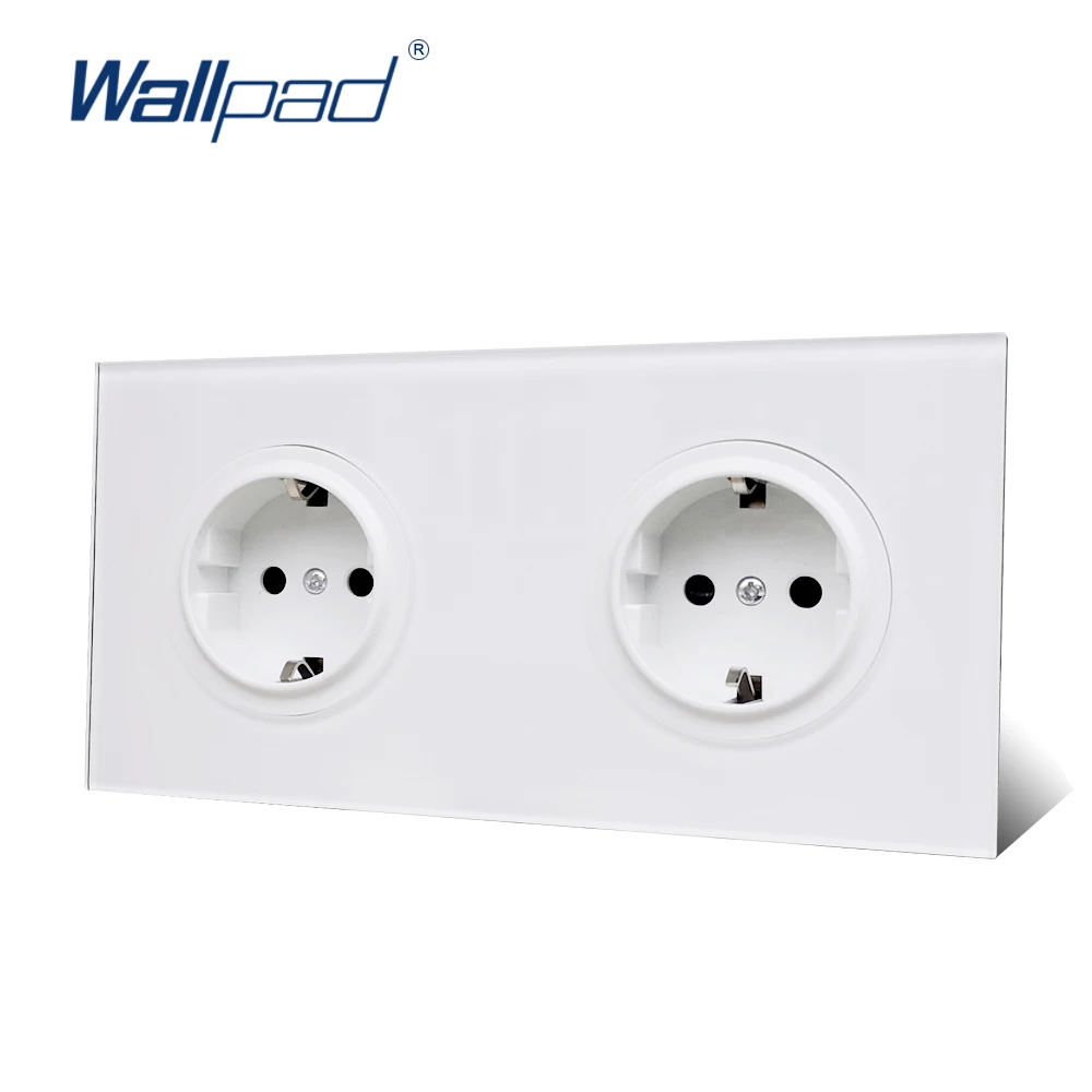 Wallpad L6 двойная розетка 2 Gang EU немецкая штепсельная вилка настенная Schuko с двойным