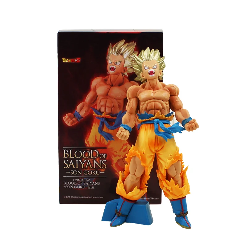 Goku With Box Dragon Ball Z сын Goku vegeta фигурка крови Саян сражение 4 поврежденные детские игрушки подарок - Цвет: Goku With Box