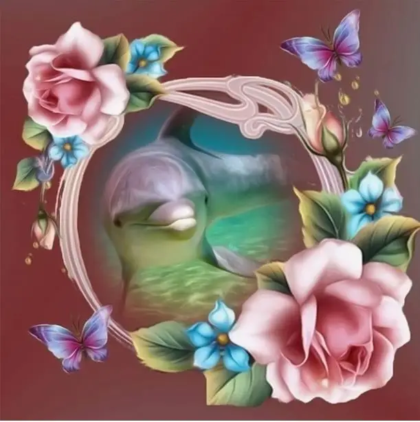 DIY 5D diamond painting cross stitch animal flower picture handicraft round mosaic embroidery wall decor | Дом и сад