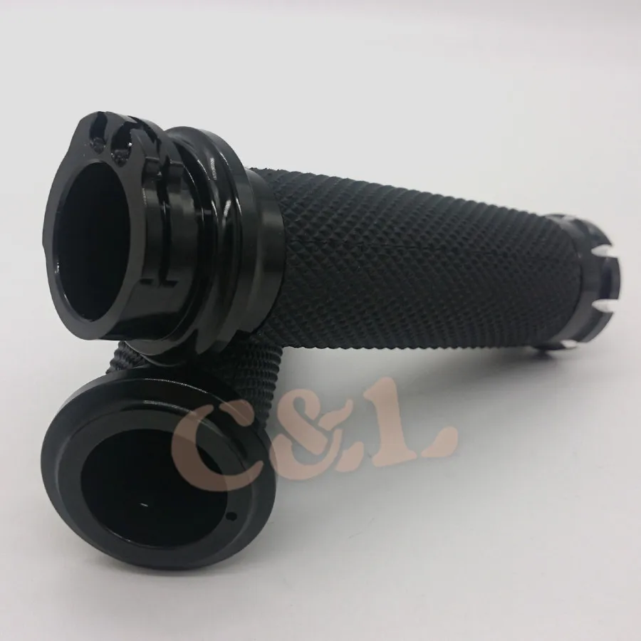 Черные алюминиевые кромкорезные ручки для мотоцикла 1 дюйм 25 мм Harley Sportster Touring Dyna