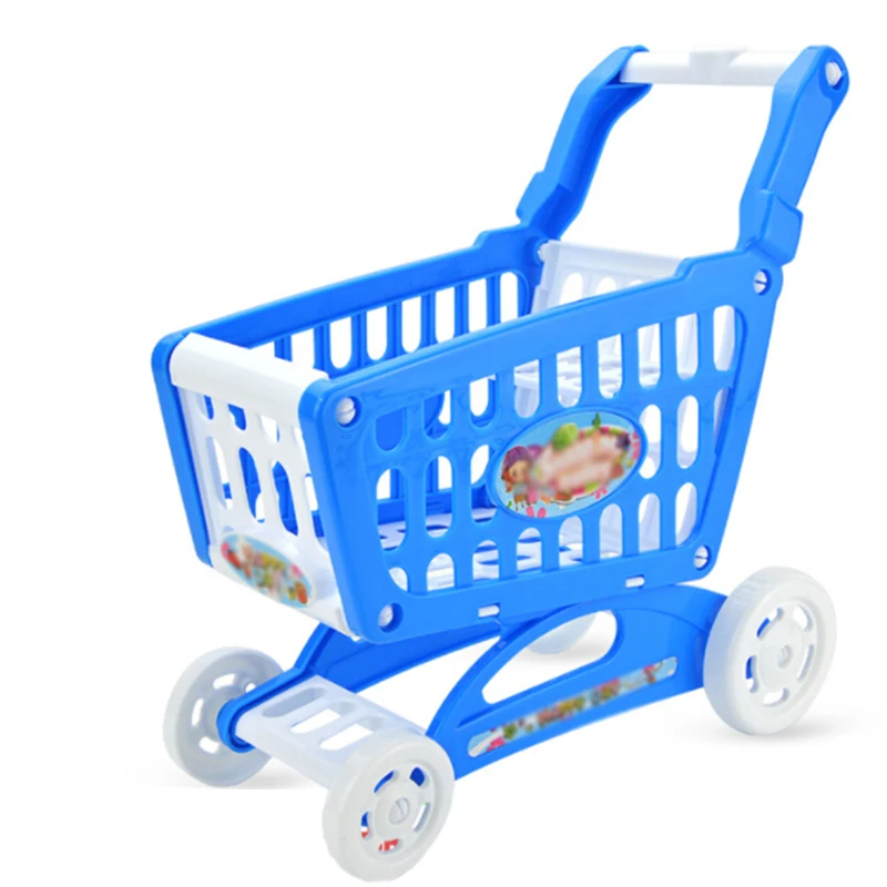 Shopping Cart Kids Children Play Kitchen Toy Plastic Simulated Trolley High Quality Practical Portable | Игрушки и хобби