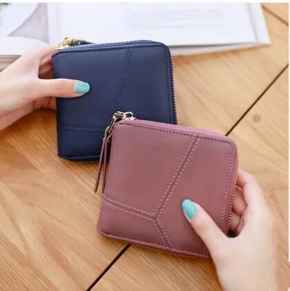 2017 хит продаж! Женский кошелек однотонный на молнии с отделением для карт|ladies money