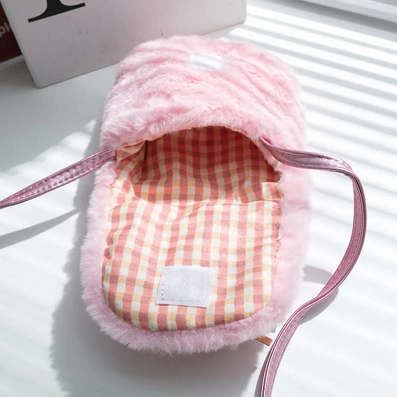 Милые детские школьные сумки из искусственного меха с мультяшным котом дорожные