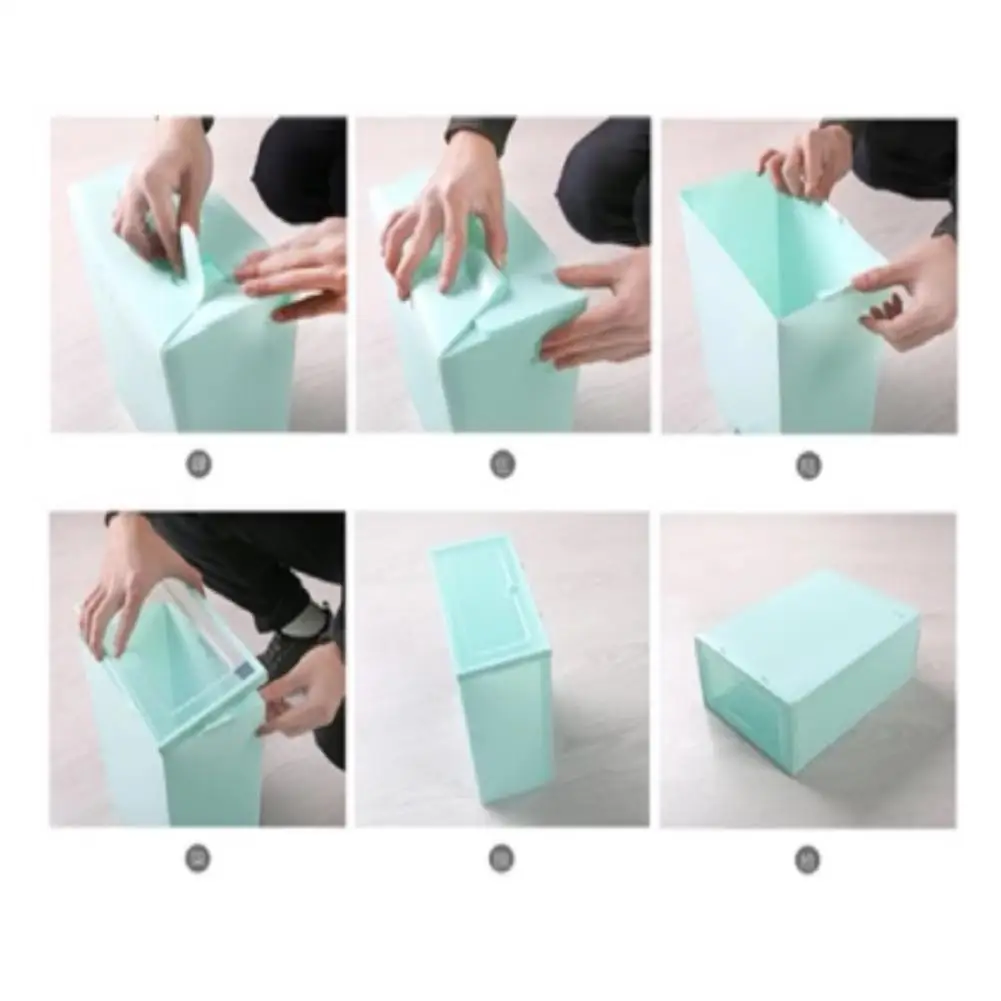 MeterMall прозрачный DIY коробка для обуви Складная прозрачная обувь чехол хранения