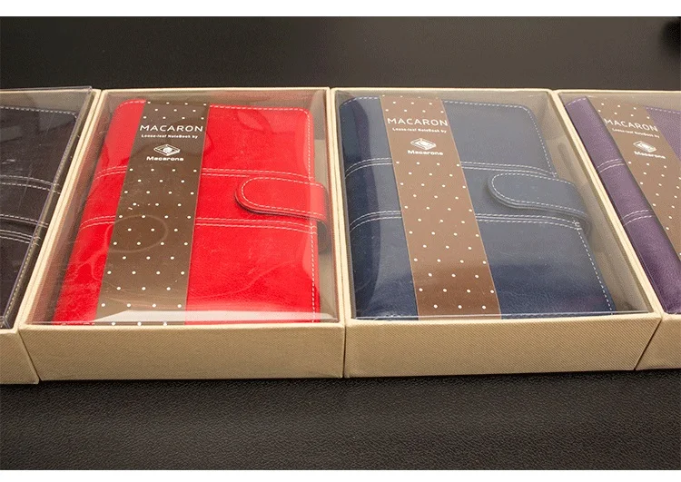 Кожаный спиральный блокнот дорожный дневник персональный Macaron