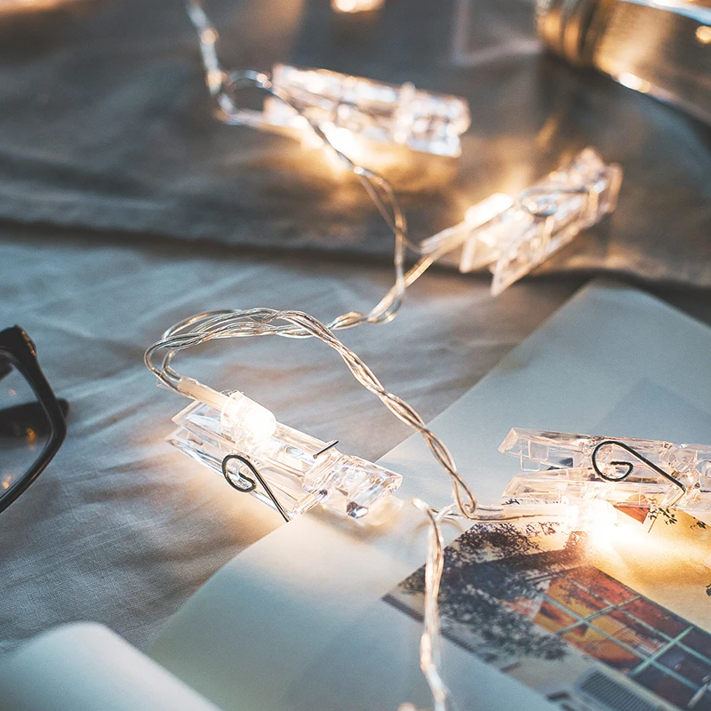 Декоративная светодиодная гирлянда с прищепками для фотографий|lights for wedding|fairy