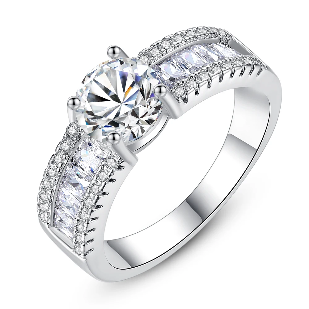 Серебряное кольцо модное женское вечернее серебряное обручальное для девочек