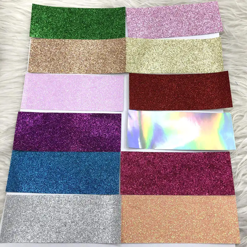 

Mikiwi Custom Packaging 30pcs Glitter Paper Wholesale Lashes Private Label Logo Packing Paper Round And Square Shape